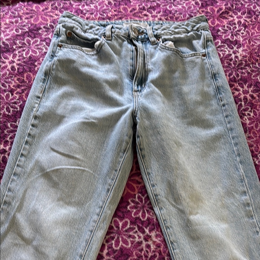 Garage Blue Straight Leg Jeans